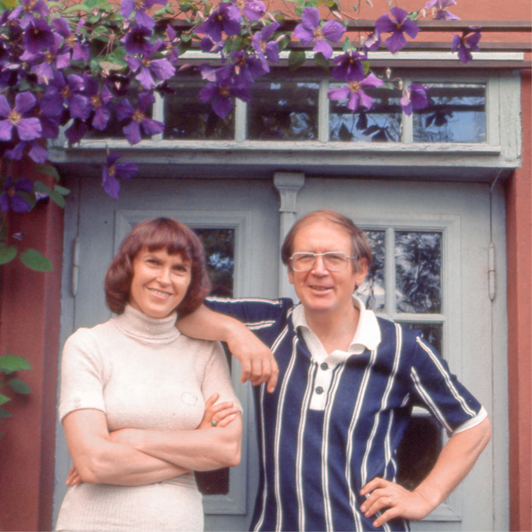 Porträtt på paret Lars och Bojen Huldén.